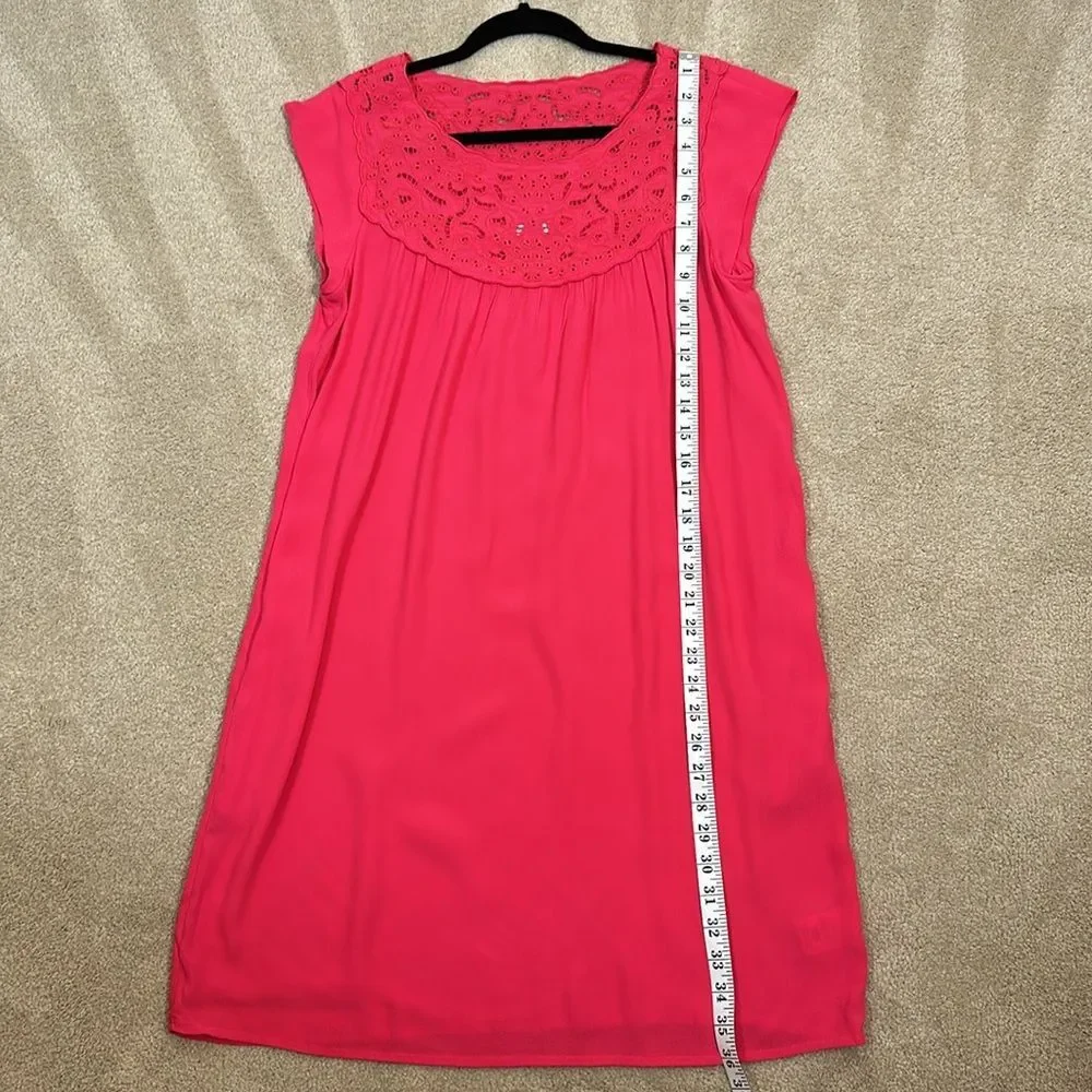 Carolina Belle Montreal Hot Pink Barbie Feminine Eyelet Women Mini Dress Size 4
